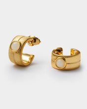 Load image into Gallery viewer, 'April' Waterproof Gold Birthstone Hoop Earrings