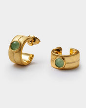 Load image into Gallery viewer, 'August' Waterproof Gold Birthstone Hoop Earrings