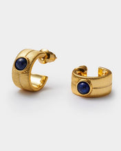 Load image into Gallery viewer, September' Waterproof Gold Birthstone Hoop Earrings