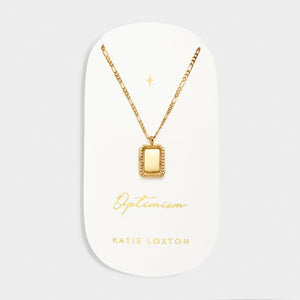 'Optimism' Waterproof Gold Spinning Amulet Necklace