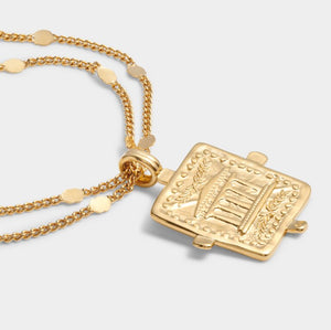 'Luck' Waterproof Gold Antique Coin Bracelet