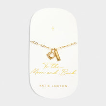 Load image into Gallery viewer, &#39;To The Moon and Back&#39; Waterproof Gold Charm Bracelet