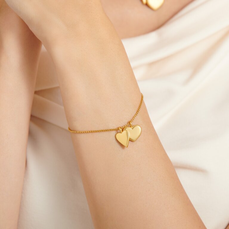 Miss To Mrs' Waterproof Gold Bridal Charm Bracelet
