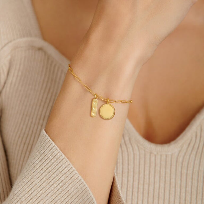 'Dreamer' Waterproof Gold Charm Bracelet