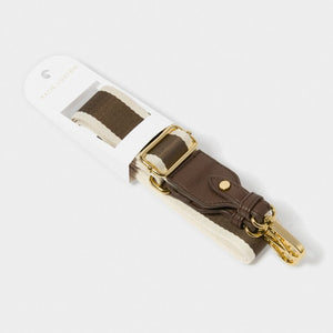 Chocolate Stripe Canvas Bag Strap