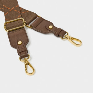Brown and Orange Canvas Bag Strap