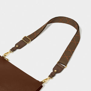 Brown and Orange Canvas Bag Strap