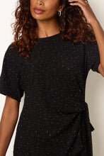 Load image into Gallery viewer, Black Sparkly Tie Side Top