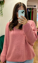 Load image into Gallery viewer, Long Sleeve V Neck Mohair Jumper
