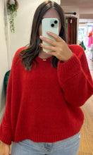Load image into Gallery viewer, Long Sleeve V Neck Mohair Jumper