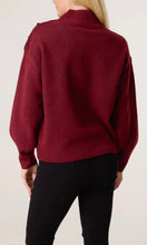 Load image into Gallery viewer, WINE JUMPER WITH GOLD SHOULDER BUTTON