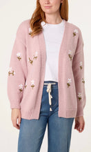 Load image into Gallery viewer, Embroidered Mini Daisy Cardigan - Pink