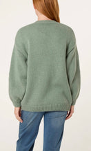 Load image into Gallery viewer, Embroidered Mini Daisy Cardigan - Sage Green