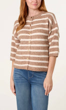 Load image into Gallery viewer, Beige Striped Cardigan