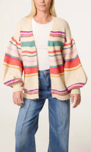 Load image into Gallery viewer, Balloon Sleeve Stripe Cardigan