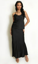 Load image into Gallery viewer, Black Satin Maxi Skirt
