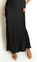 Load image into Gallery viewer, Black Satin Maxi Skirt