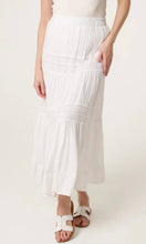 Load image into Gallery viewer, White Crochet Tiered Maxi Skirt