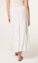 Load image into Gallery viewer, White Crochet Tiered Maxi Skirt