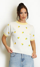 Load image into Gallery viewer, Embroidered Mini Lemon Short Sleeve Jumper