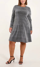 Load image into Gallery viewer, CURVE SILVER LUREX SWING DRESS