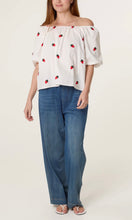 Load image into Gallery viewer, Strawberry Bardot Top