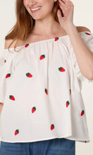 Load image into Gallery viewer, Strawberry Bardot Top