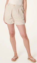 Load image into Gallery viewer, Cream Linen Stripe Shorts