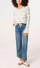 Load image into Gallery viewer, Blue Heart Beaded Crochet Cardigan