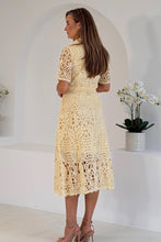 Load image into Gallery viewer, Meadow Short sleeve Midi Dress Yellow