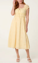 Load image into Gallery viewer, Lemon Broderie Milkmaid Dress