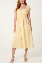 Load image into Gallery viewer, Lemon Broderie Milkmaid Dress