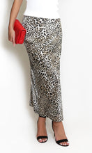 Load image into Gallery viewer, Leopard Print Bias Cut Midi Skirt
