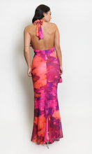 Load image into Gallery viewer, Pink Water Colour Halter Neck Maxi Dress