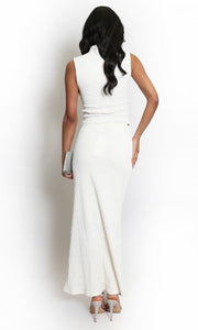 OFF WHITE TEXTURED SKIRT