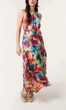 Load image into Gallery viewer, WATERCOLOUR FLORAL HALTER NECK MAXI DRESS