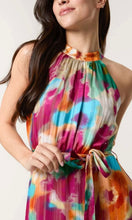 Load image into Gallery viewer, WATERCOLOUR FLORAL HALTER NECK MAXI DRESS