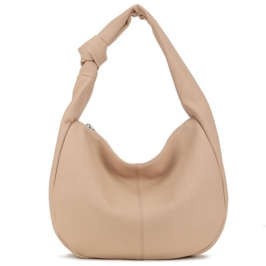 Pink Knot Handle Slouchy Bag