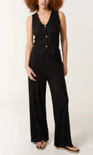 Load image into Gallery viewer, BLACK TEXTURED BUTTON-UP WAISTCOAT &amp; TROUSER CO - ORD SET
