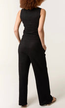Load image into Gallery viewer, BLACK TEXTURED BUTTON-UP WAISTCOAT &amp; TROUSER CO - ORD SET