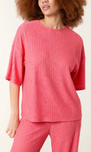 Load image into Gallery viewer, CORAL TEXTURED T-SHIRT &amp; TROUSER CO ORD SET