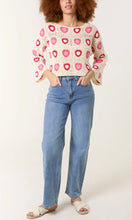 Load image into Gallery viewer, PINK HEART PATCHWORK CROCHET TOP