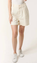 Load image into Gallery viewer, CREAM HIGH WAIST PLEATED SHORTS