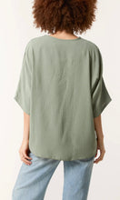 Load image into Gallery viewer, Khaki Green V-Neck Tie Hem Top