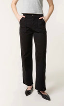Load image into Gallery viewer, BLACK WIDE LEG COTTON TROUSER JEANS