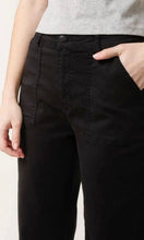 Load image into Gallery viewer, BLACK WIDE LEG COTTON TROUSER JEANS