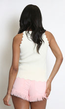 Load image into Gallery viewer, Yellow Scallop Hem Racer Fine Knit Vest Top