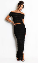 Load image into Gallery viewer, Black Lace Panelled Skirt