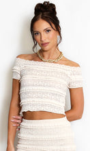 Load image into Gallery viewer, Cream Lace Panelled Bardot Top