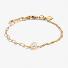 Load image into Gallery viewer, Stacks Of Style Set Of 2 Bracelets In White Pearl And Gold Plating